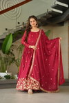 KA 1166 Chinon Gown With Dupatta Wholesale Market In Surat